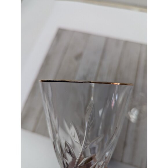 Set Of 2 Cristal D'Arques Cassandra Gold Water Tea Goblet Crystal Glasses 8 1/4" - Picture 8 of 8